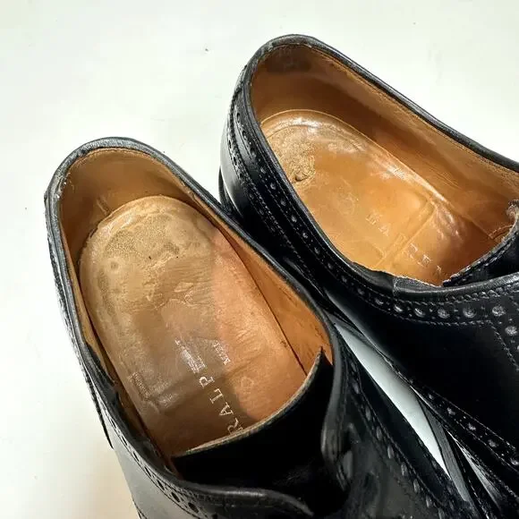 VERY GOOD Crockett & Jones x Ralph Lauren Swansea Black Calf Wingtip England 8.5 - Picture 8 of 15